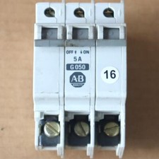 One Allen Bradley 1492-CB3 G050 Circuit Breaker 3 Pole 5 Amp