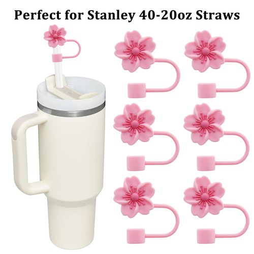 Straw Lids for Cups Workmanship Straw Lids Flower Silicone Straw Covers Party