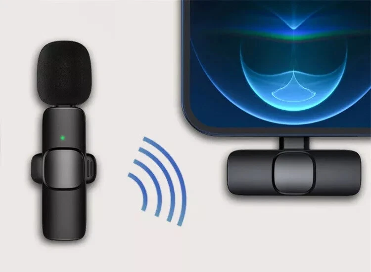 Bluetooth Mikrofon Lavalier kabellos für iPhone 11 12 13 14 Pro Max Plug & Play - Bild 3 von 4