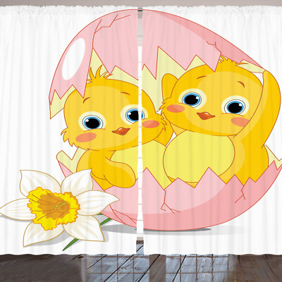 Ostern Rustikale Gardine Daffodil Chicks Cracked Egg