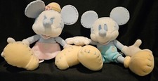 Disney Plush Set - Stitch Mickey and Minnie Mouse 12" Vintage Collector