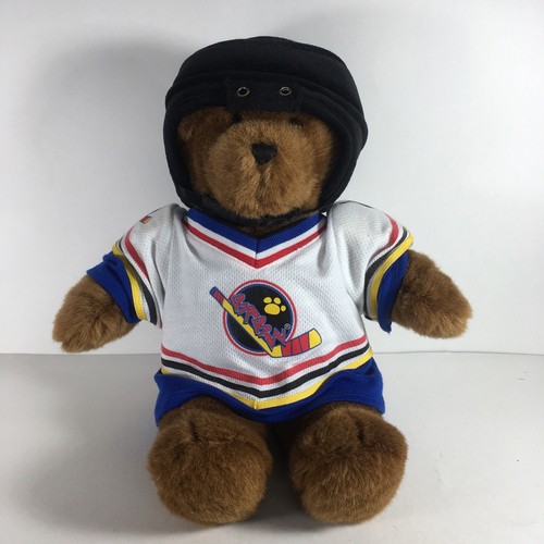 Build A Bear Marrón Taller Hockey sobre Hielo Ropa Conjunto Pantalones Jersey Patines Sombrero - Imagen 1 de 8