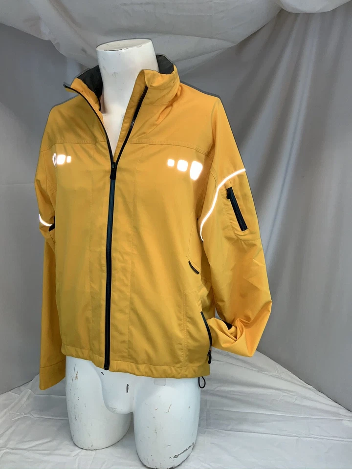 Sugoi 骑行连帽夹克 M 男式黄色聚拉链无缺陷 YGI RE1669 — 第 2/4 张图片