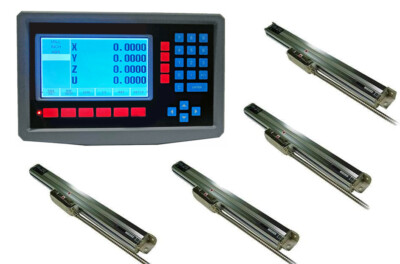 BRIDGEPORT 4 AXIS DRO MILL PACKAGE ALL 4 LINEAR GLASS SCALES DIGITAL READOUT NEW