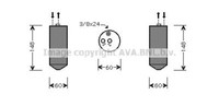 AVA Quality Cooling SUD090 Trockner, Klimaanlage Passend FüR Subaru