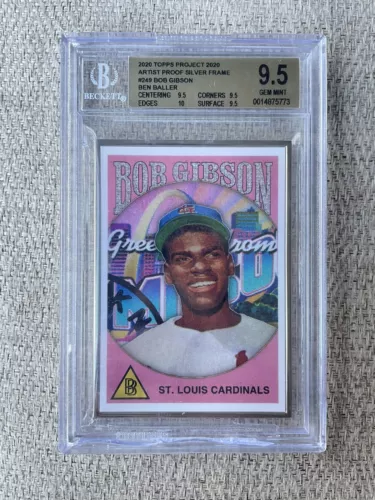 Topps Project 2020 #249 Bob Gibson by Ben Baller Artist Proof /20 BGS 9.5 AP