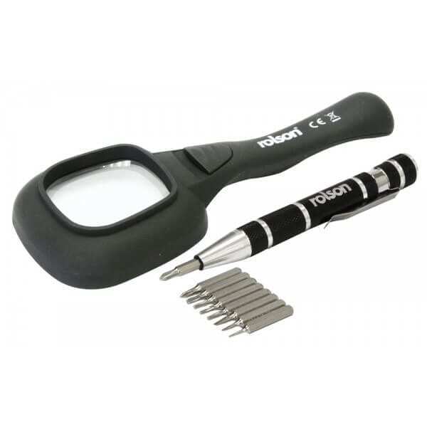 Rolson 6 Led Magnifier & 9 In 1 Precision Screwdriver 36027