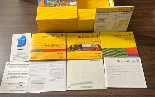 Rosetta Stone Italian Level 1 Version 3 Software CDs With Headphones NEW - Picture 4 of 9