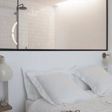 PARETE DIVISORIA SOPRALUCE CON PROFILO ALLUMINIO NERO varie misure