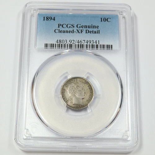 1894 P PCGS XF Detail - Silver Barber Dime US Coin #44848A