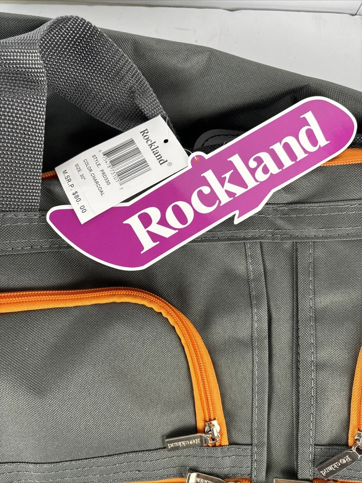 Equipaje Rockland 30 pulgadas lona rodante carbón lado duro expandible Foto 2 de 4