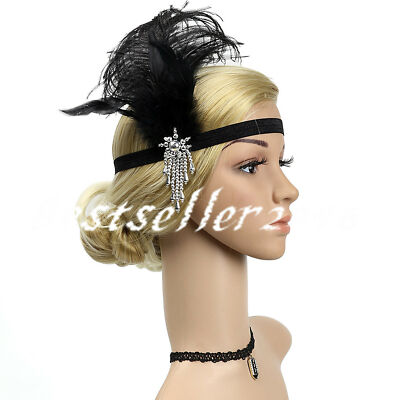 Retro Flapper Kopfbedeckung 1920er – Great Gatsby Haarband Mit Strass & Perlen, Für Partys