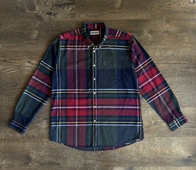 BARBOURHighland Check 23 Tailored Fit Shirt Navy Red Check