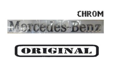 1X ORG. '' MERCEDES BENZ '' SCHRIFTZUG CHROM A6128170816 A6128170916 SELBSTKLEBEND