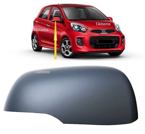 PAIR LEFT+RIGHT SIDE MIRROR COVERS FOR PAINTING FOR KIA PICANTO 2011-2017 - Picture 2 of 12