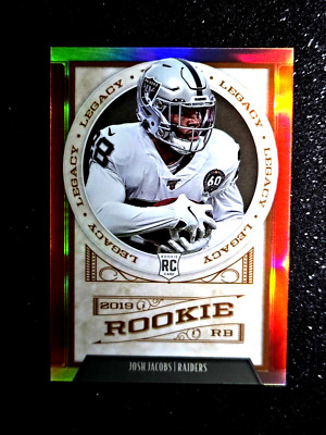 2019 Josh Jacobs Panini Legacy Red Prizm /99 Holo Rookie #215 MINT RC 💥💥