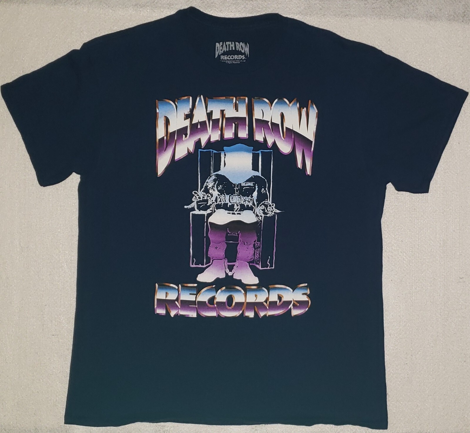 FILA T shirt blu scuro Death Row Records taglia large