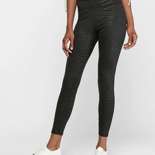 Zebra Embossed Scuba Ankle Leggings 