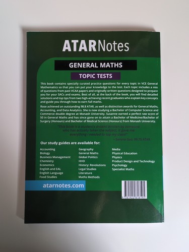 ATAR Notes VCE General Maths 3&4 Topic Tests (2023-2024) - Picture 2 of 3