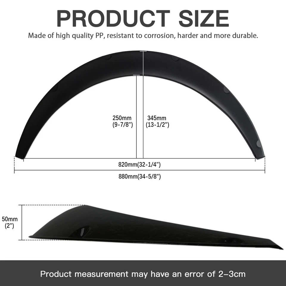 Per Suzuki Samurai Passaruota Auto Allargamento Nero Opaco Parafango Modanature - Immagine 4 di 4