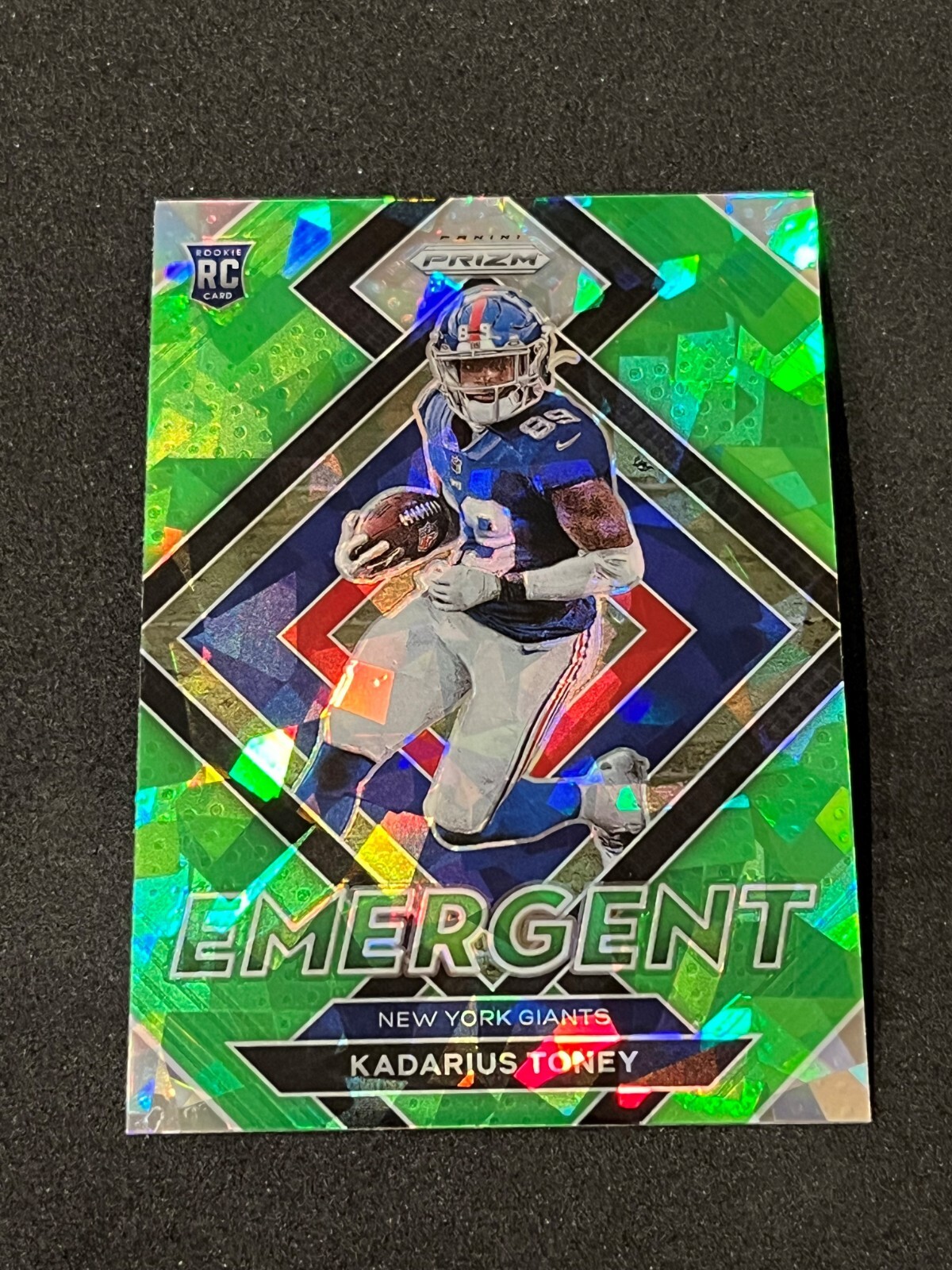 2021 Panini Prizm Football Kadarius Toney Rookie Emergent Green Ice Prizm #E-12