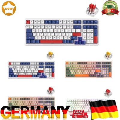 K98 Gaming Gamer Keyboards Triple Mode Mechanical Gaming Keyboard for Desktop PC