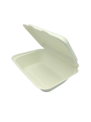 Einweg Kompostierbar Bagasse Lebensmittel Behälter 7x5'' Takeaway Behälter Clamshell