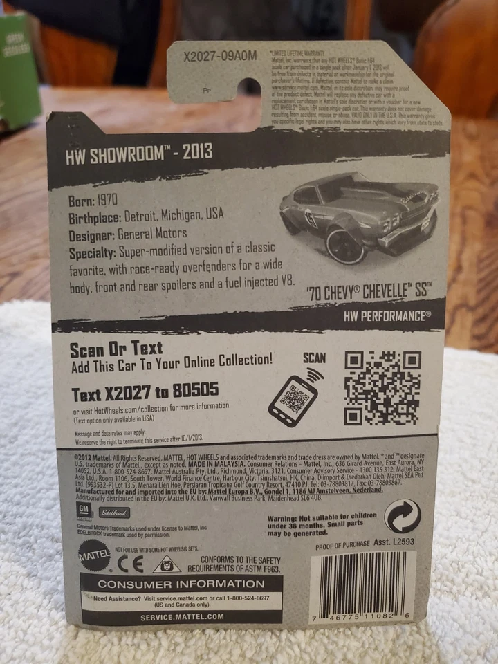 Chevy Chevelle SS 70 Hot Wheels HW SHOWROOM Foto 3 de 3