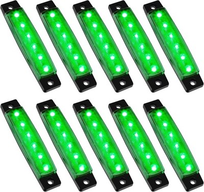 10 Stück Marine Boot LED Deck Höflichkeit Lichter Wasserdicht Blau Heck Spiegel Licht