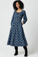 J. Crew Women's Black Multi Floral Cotton Poplin SmockedWaist Midi Dress 24 (3X)