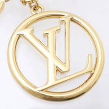 Louis Vuitton Bag Charm LV Circle Key Ring Flower Gold 41in, M01653