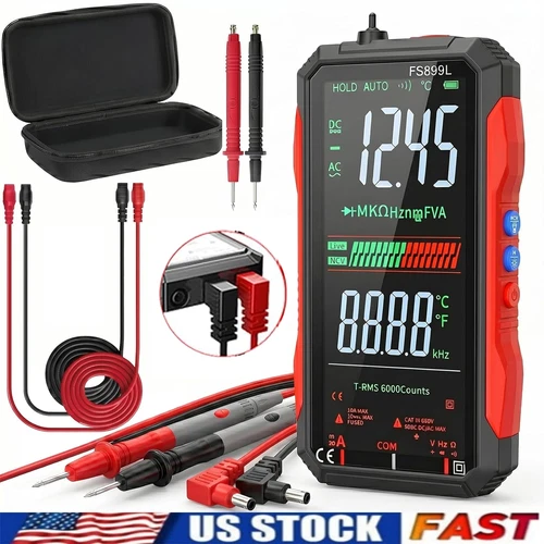 2026 Upgraded FS899L Digital Multimeter Kit, USB-C Rechargeable Color Screen New - product listing photo
