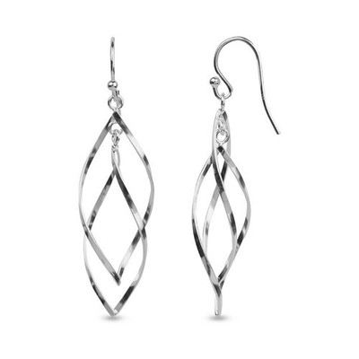 LeCalla 925 Sterling Silber Schmuck Classic Linear Ohrhänger für Damen...