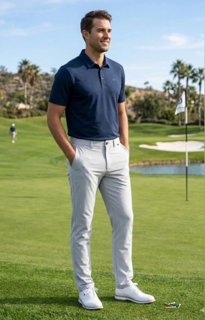 NWT TravisMathew Right On Time Mens Golf Pants Micro Chip Grey Performance 35
Opens in a new window