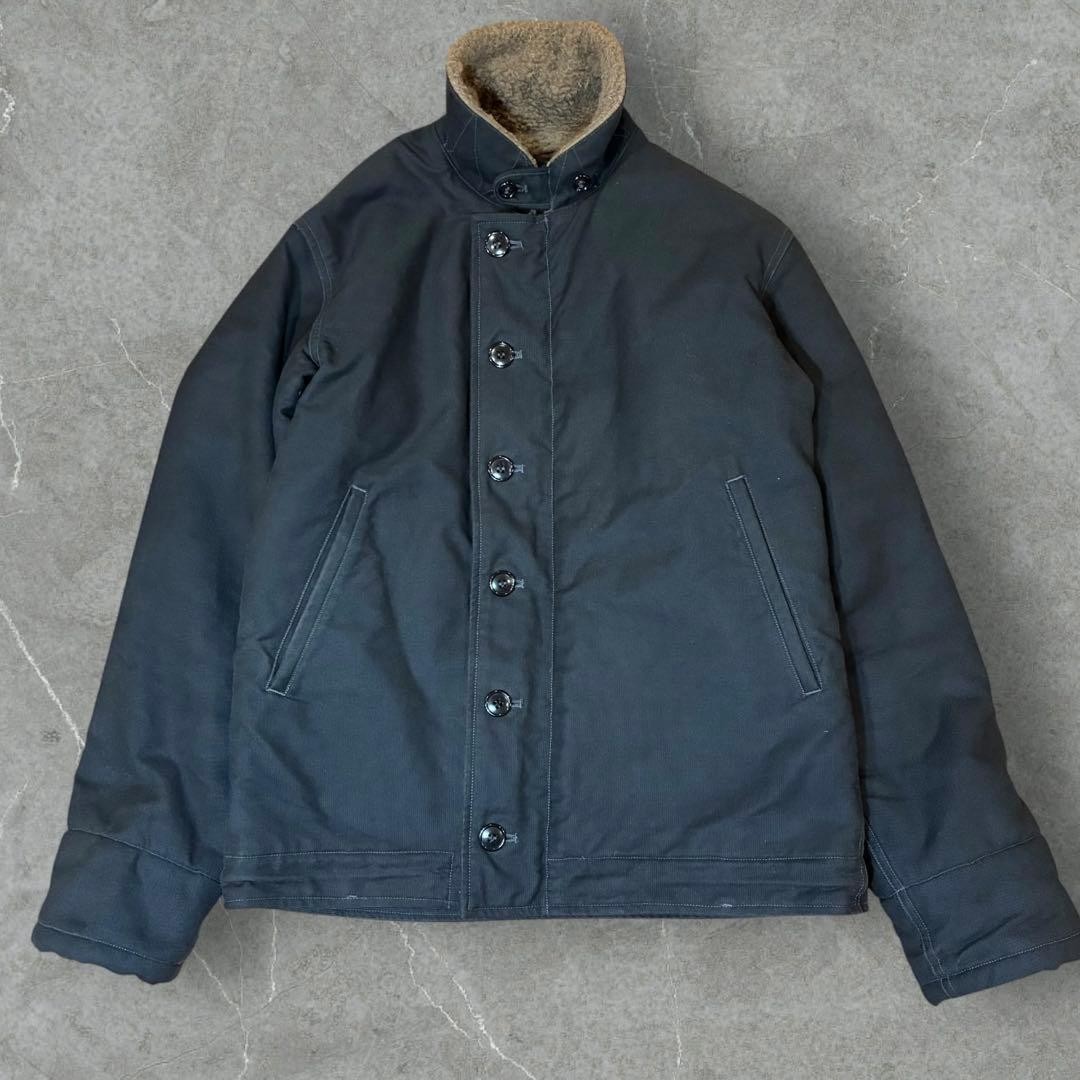 Buzz Rickson's N1 Deck Jacket USNAVY S Mohair & A… - image 4