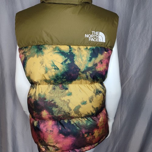 The North Face 700 down filled mens medium puffer vest camo olive green pockets - Picture 6 of 20