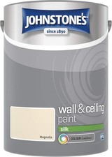 Johnstone's - Wall & Ceiling Paint - Magnolia - Silk Finish - Emulsion Paint - 