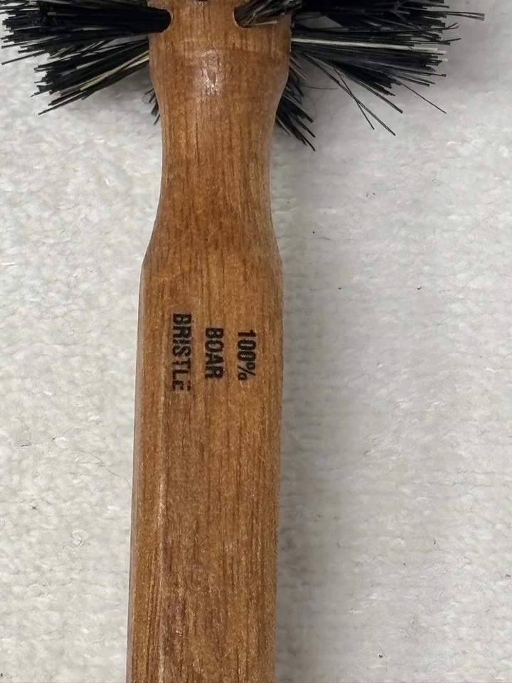 Vtg Goody Styling Brush Round Plastic Bristles Wood Tone for Thin Fine Hair Used - Image 3 of 4
