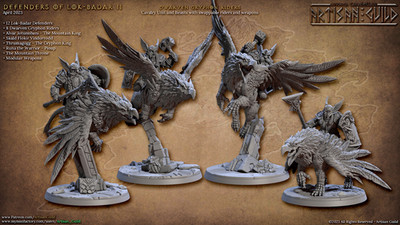 Artisan Guild - Lok- Badar Dwarf Gryphon Riders (Tabletop Resin Miniaturen)
