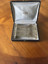 10 fourchettes à gâteaux Christofle Alfénide modèle Rubans