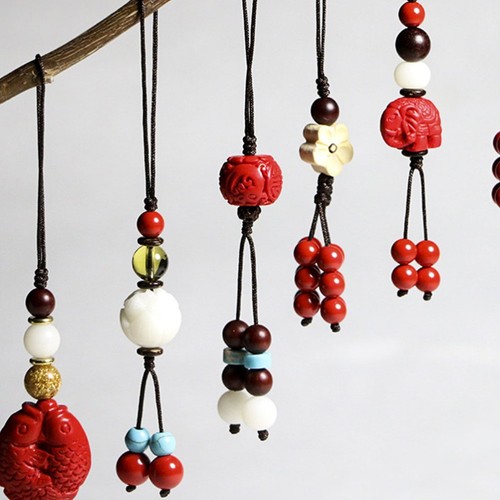Zinnabar -Elefantenfischanhänger Männer Und Frauen Chinesischer Feng Shui - Afbeelding 8 van 11