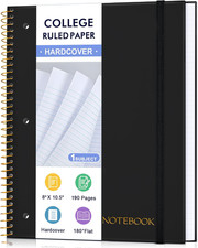 Spiral Notebook College Ruled Paper 8" X 10-1/2", 1 Subject Spiral Notebook, 3-H