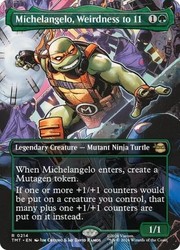 Michelangelo, Weirdness to 11 (Borderless) Foil - Teenage Mutant Ninja Turtles