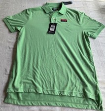 Chaps Stretch Short Sleeve Polo Performance Shirt Green Mens Medium NEW