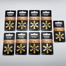 Lot Of 9 Packs of Duracell Size 10 Activair PR70 P10 Hearing Aid Batteries NEW