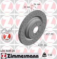 2X Zimmermann Bremsscheibe Coat Z 400.3689.20 FüR Klasse W166 GLE Mercedes 250