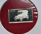 Vintage 1909 Ford Car - 1.6 Gram .925 Sterling Silver Mini Proof Bar Ingot