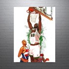 Shawn Kemp Seattle Supersonics Sports Print, Man Cave