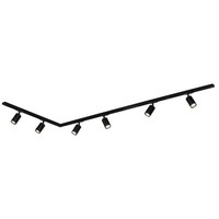 Rail Schienensystem Komplettset 6X GU10 Spots Schwenkbar Drehbar Schwarz 2,25 M