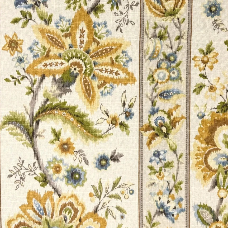 Braemore Floral ÁMBAR Decoración del Hogar Lino Cortina Almohada Tela de Costura POR Foto 4 de 4